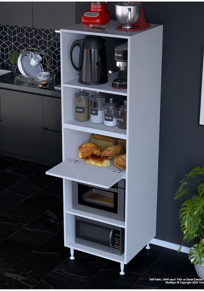 Afitap 1 Kapaklı Mini Fırın Mikrodalga Dolabı 59,6 X 194,6 X 56 Cm Çok Amaçlı Mutfak Dolabı Beyaz Afitap 1 Kapaklı Mini Fırın Mikrodalga Dolabı 59,6 X 194,6 X 56 Cm Çok Amaçlı Mutfak Dolabı Beyaz