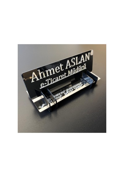 Pleksi Masa Isimliği Gümüş - 117827062 Gümüş