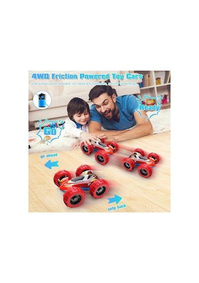 1 Adet Akrobat Takla Atan Çılgın Oyuncak Araba Çek Bırak 12 Cm. Turuncu, Mavi, Sarı, Yeşil