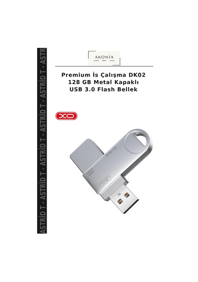 Premium İs Çalışma Dk02 128 Gb Metal Kapaklı Usb 3.0 Flash Bellek