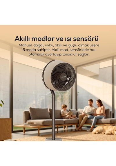 Xenon Smart Ayaklı Vantilatör Air Luxe / Akıllı 120 3d Salınım Sıcaklık Sensörlü 12s Zamanlayıcı X7433