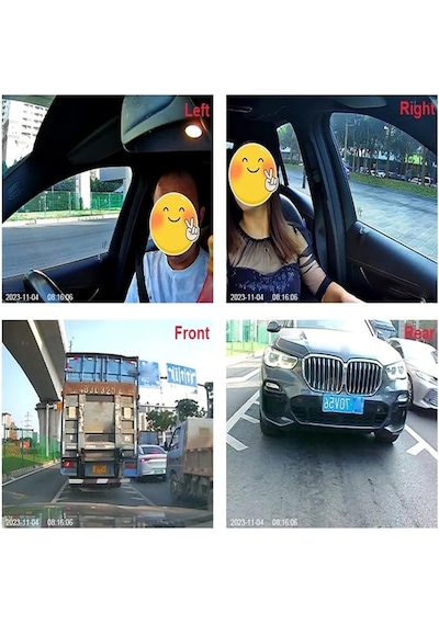 4 Kameralı 1080p Hd Araç İçi Kamera Ön Arka Yan Sağ-sol Açılar 32gb Hafıza Kartı Takılabilir