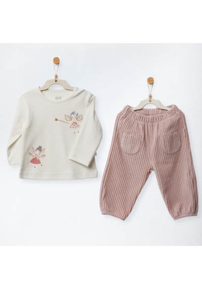 Andywawa Velvet Blossoms Kız Bebek Takım Ac27083 Mor