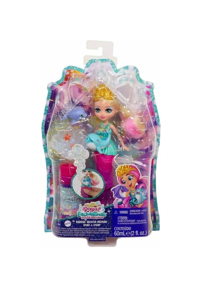 Enchantimals Görkemli Okyanus Krallığı Baloncuk Yapan Deniz Kızı Atlantia Bebek HFT24