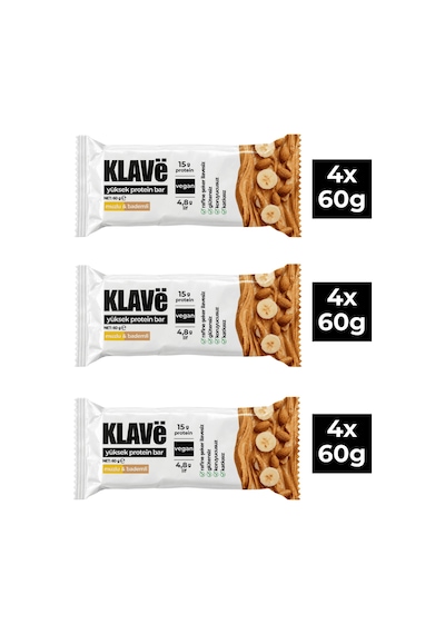 Yüksek Protein Bar Muzlu Ve Bademli - 60g X 12 Adet - 15g Protein, Vegan Ve Glutensiz - 872872485 Yüksek Protein Bar Muzlu Ve Bademli - 60g X 12 Adet - 15g Protein, Vegan Ve Glutensiz - 872872485