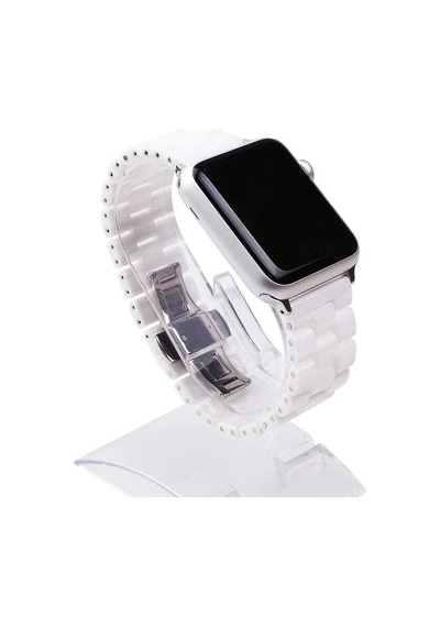Ekılıf - Apple Uyumlu  Watch 38mm - Kordon Metal Kordon Krd-15 - Siyah