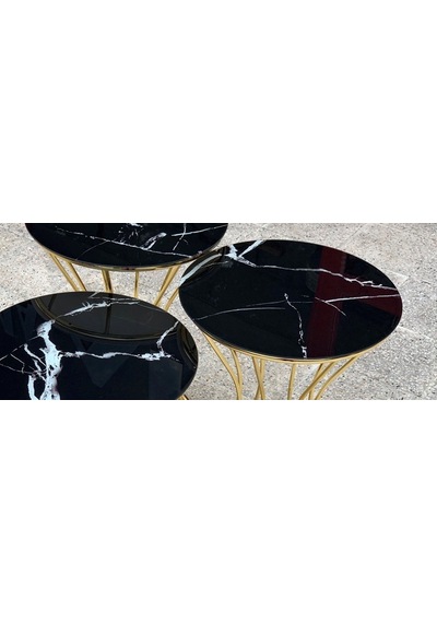 ZİGON BRC KUM SAATİ SİYAH Mermer Desen Metal transmisyon Çelik GOLD Renk Kaplama El Yapım