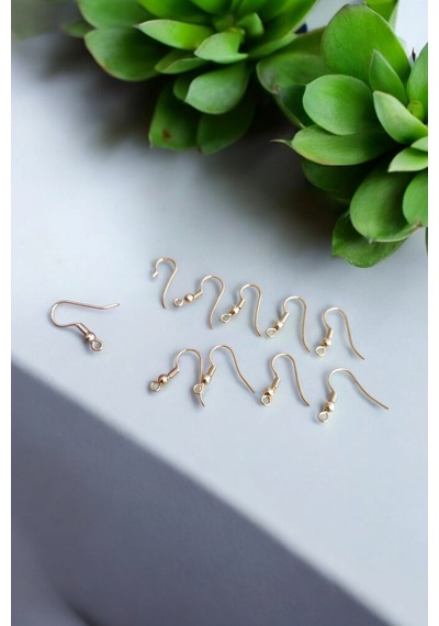 Altın Renk Gold Renk Küpe Kancası Küpe Klipsi 5 Takım 10 Adet 5 Set Sarı Sarı