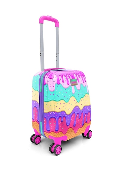 Coral High 16703 Kids Dondurma Desenli Çocuk Valizi - Pembe