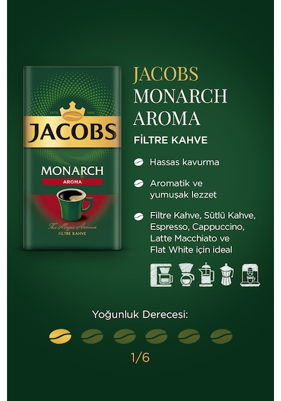 Monarch Aromalı Filtre Kahve 500 Gr X 2li Set Filtre