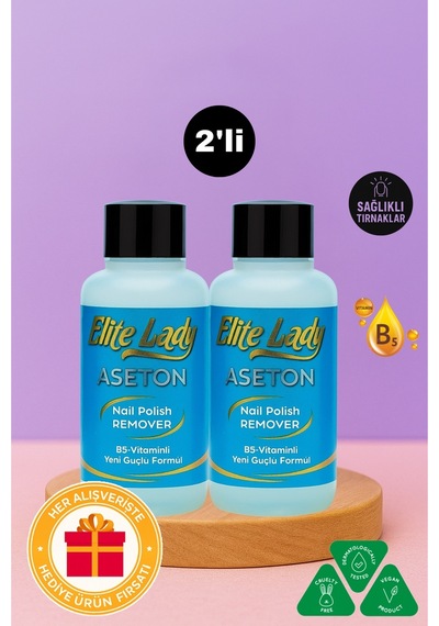 Elite Lady Ekstra Güçlü Oje Çıkarıcı Aseton 2 x 125 ML