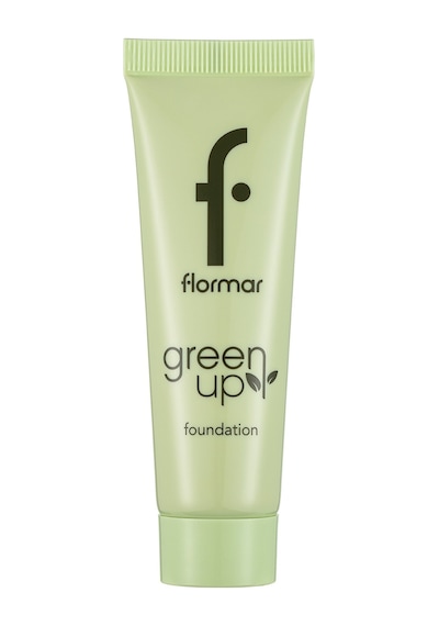Flormar Green Up Kremsi Dokulu & Yarı Mat Bitişli Vegan Fondöten 001 Light