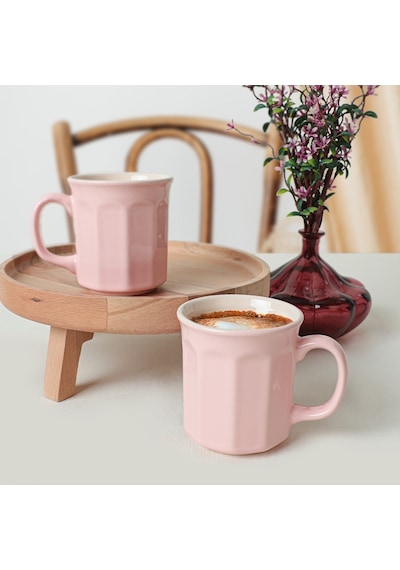 Keramika Açık Pembe/krem Herakles Kupa 9 Cm 6 Adet 550/030