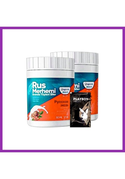Bezos Playboy Turquoise 2li Adet Ceviz & Ceviz Sütü Rus Merhemi 50 Ml Tüylere Krem + Yanında Jel Bty
