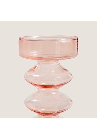 Luna Pembe Cam Vazo Küçük Boy Natural