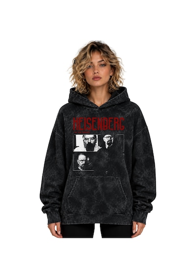 Sevbano Heisenberg Breaking Bad Walter White Baskılı Unisex Oversize Prem Siyah