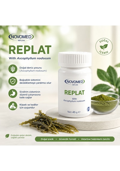 Novomed Replat Powder 45 Gr Kedi Ve Köpek Ağız &amp Diş Bakım Tozu