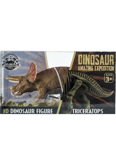 Sert Plastik Dinozor Figürü Triceratops