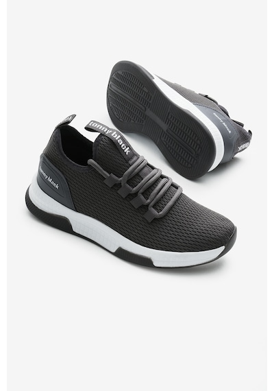 Tonny Black Unisex Koyu Gri Nefes Alabilen Kumaş Poli Taban Bağcıklı Spor Ayakkabı V2qnt-0 388 Koyu Gri