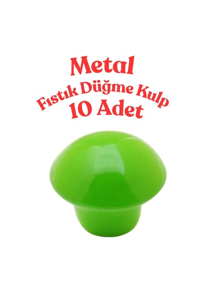 10 Adet Metal Yuvarlak Düğme Kulp - Çocuk Odası, Mutfak Ve Dolap İçin Modern Çekmece Kulbu Fıstık Fıstık
