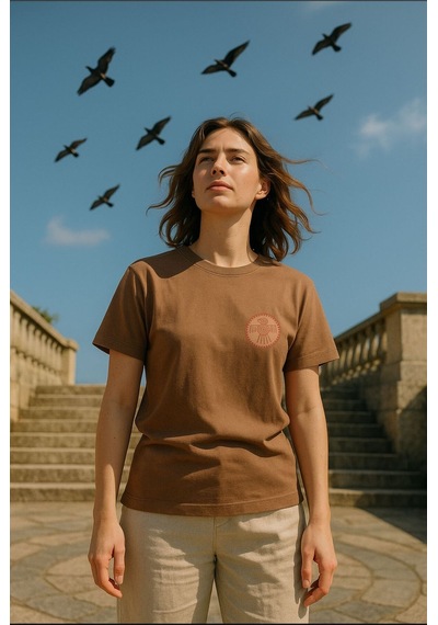 Oversize Unisex Toprak T-shirt - Maya Kuşu TOPRAK