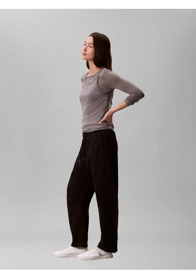 Calvin Klein Monogram French Terr, Ub1 Siyah Kadın Eşofman Altı