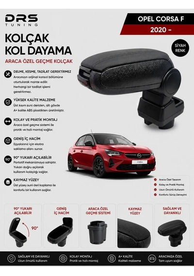 Opel Corsa F 2020 - Kolçak Kol Dayama Siyah
