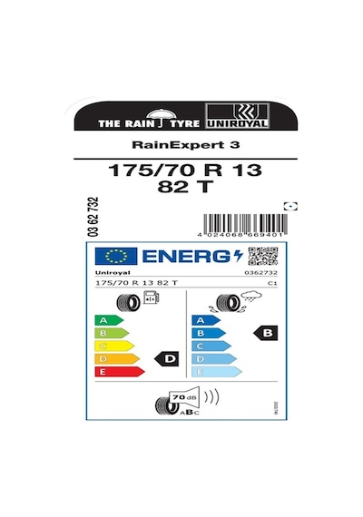 Unıroyal 175/70R13 82T Rainexpert 3 Oto Yaz Lastiği 2026
