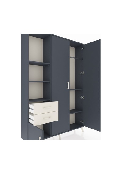 Arges Dolap 5 Raflı 2 Çekmeceli Tek Askılı 132x30x195 Antrasit-antrasit/aytaşı Antrasıt/aytası Arges Dolap 5 Raflı 2 Çekmeceli Tek Askılı 132x30x195 Antrasit-antrasit/aytaşı Antrasıt/aytası