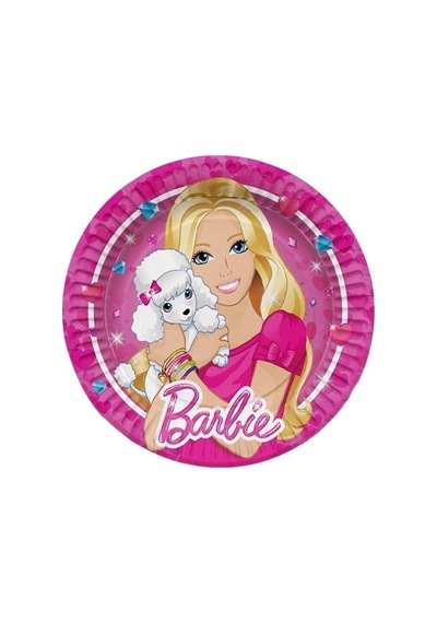 Barbi 8 Li Tabak Doğum Günü Parti Malzemeleri Pembe Tüm Yaşlar
