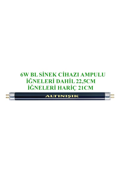 6 Watt Blb Mor Işık Para Kontrol Floresan Ampul 6W Blb 21Cm