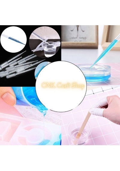 Epoksi Reçine Damlalık, Mum Esans Damlalık 9 Adet 3ml Likit Aktarma Pipet, Malzemeleri, Likit Aktarma Çok Renkli