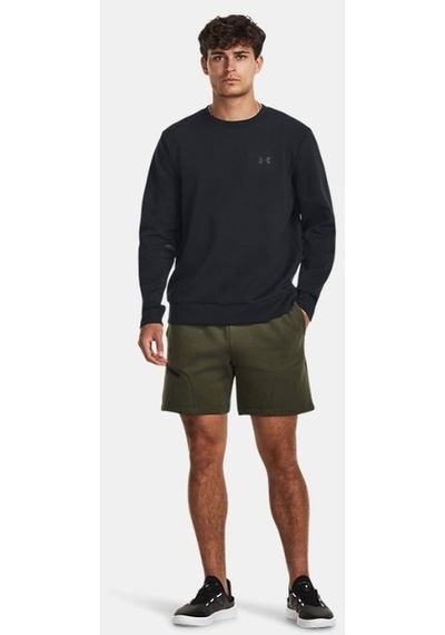Under Armour Erkek UA Unstoppable Fleece Bisiklet Yaka 1381688-001 Siyah