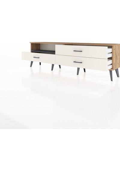 Arges Tv Ünitesi Tek Raflı 3 Çekmeceli 176x30x51 Çam-antrasit/aytaşı Antrasıt/aytası Arges Tv Ünitesi Tek Raflı 3 Çekmeceli 176x30x51 Çam-antrasit/aytaşı Antrasıt/aytası