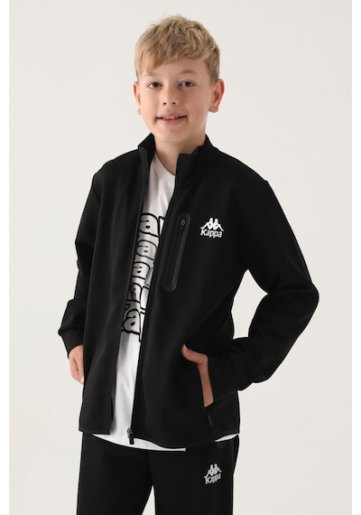 Kappa Siyah Fermuarlı Polar Erkek Çocuk Sweatshirt