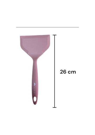 Isıya Dayanıklı Geniş Ağız Spatula 26 Cm, Somon Diğer