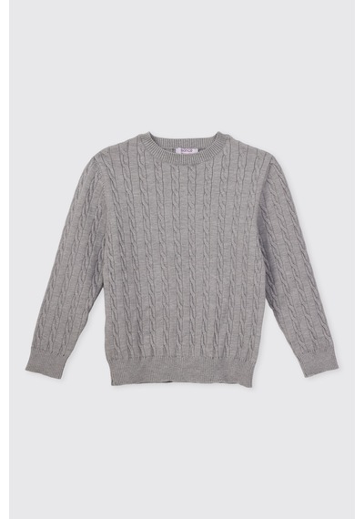Panço Erkek Çocuk Triko Gri Kazak 2621bk18001