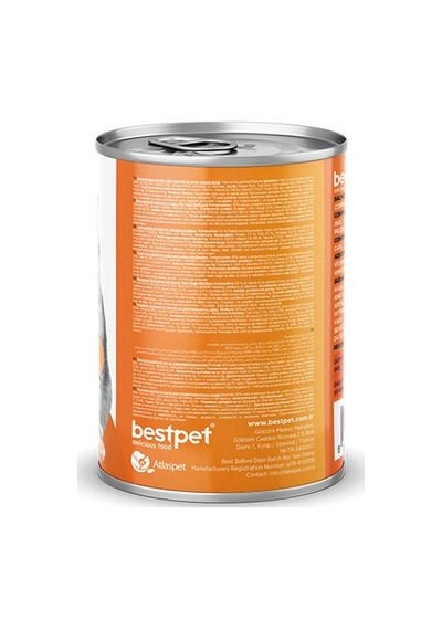 Bestpet Parça Etli Somon Balıklı Yetişkin Kedi Konservesi 6 Adet 400 Gr 243-20013.02
