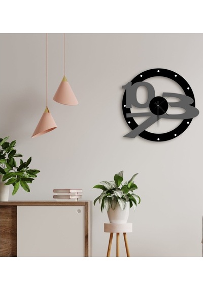 Bk Gift Dekoratif 45Cm Ahşap Duvar Saati-159
