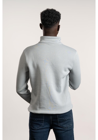 Fbı Fermuarlı Dik Yaka 3 İplik İçi Şardonlu Slimfit Sweatshirt Mint