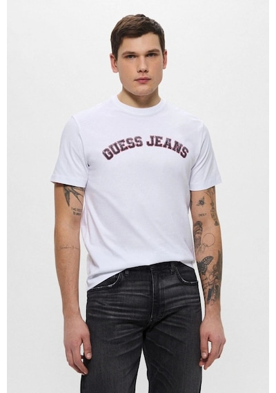 Guess Erkek Beyaz T-shirt Yüksek Kalite Pamuk Beyaz