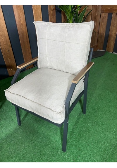 Ard & Garden Linda 211 Sehpalı Krem Fermuarlı Bahçe Balkon Takımı, Cafe, Salon - Metal Kanepe Koltuk Takımı Krem