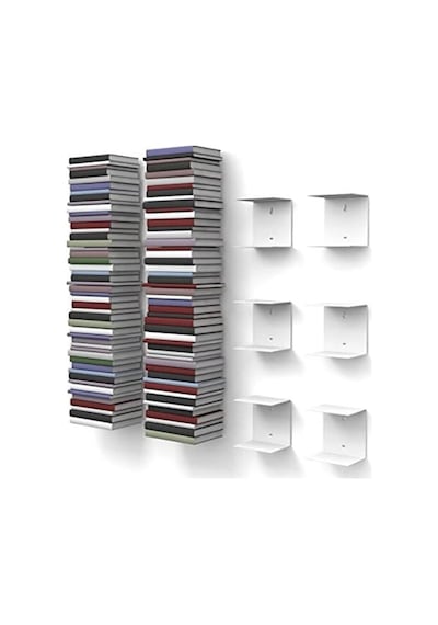 3 Adet Metal Kitap Tutacağı, Metal Duvar Rafı, Duvar Organizatörü