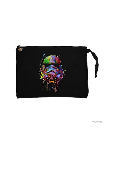 Zepplin Giyim Star Wars Helmet Siyah Clutch Astarlı Cüzdan / El Çantası