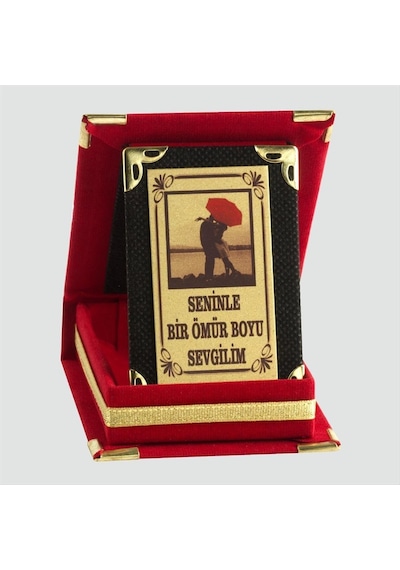 Seninle Bir Ömür Boyu Sevgilim Plaketi-kırmızı N145