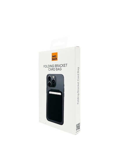 Nettech Magsafe Kartlıklı Cüzdan Ve Katlanabilir Stand Siyah
