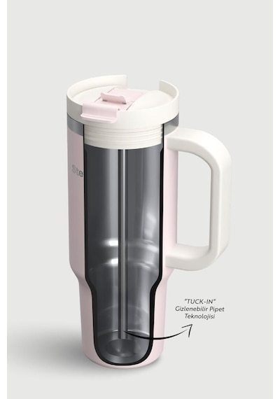 Stevig 2 Moods Tuck-in Tumbler Sızdırmaz Çelik Termos 900 Ml Petal Pink St-241 Pembe