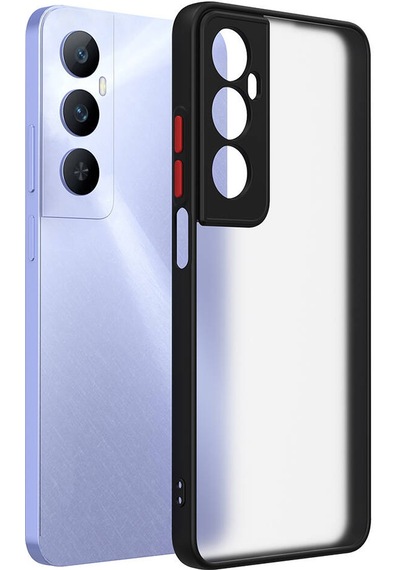 Zore Realme C65 4g Kılıf Msra Hux Kapak - Siyah Siyah