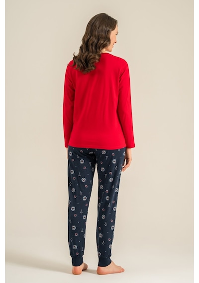 Rolypoly The Most Wonderful Time Anne Kız Kırmızı Uzun Kol Pijama Takım Rp3936-a-v1 Rp3936-a-v1