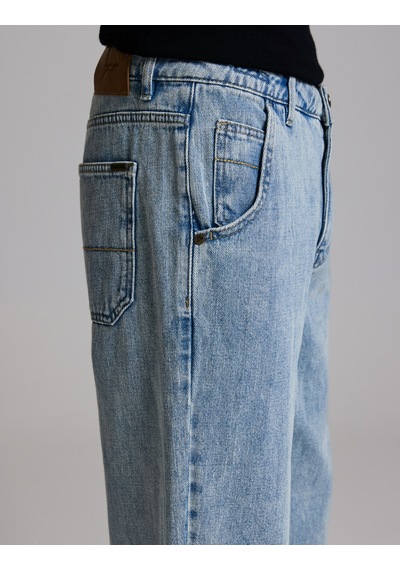 Pierre Cardin Mavi %100 Pamuk Relax Fit Rahat Kesim Erkek Jean Pantolon 50332747-vr036